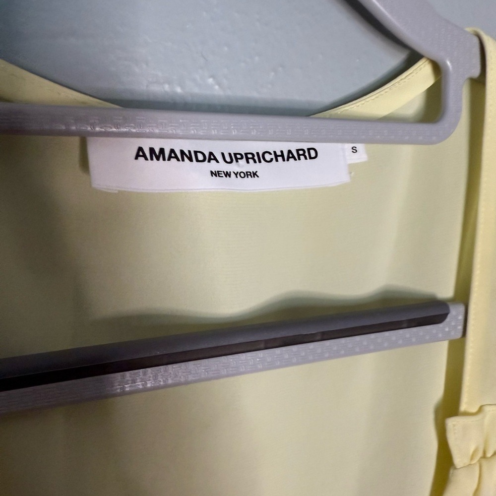 NWT Amanda Uprichard New York pale yellow‎ ruffle blouse - Picture 2 of 6
